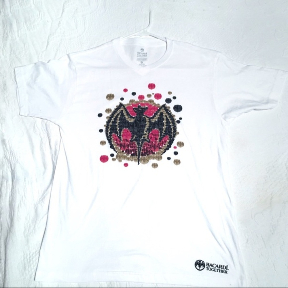Bacardi Together T shirt with bat logo